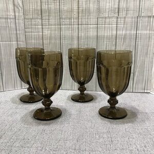 Set of 4 Vintage Libby Gibraltar Duratuff Goblets